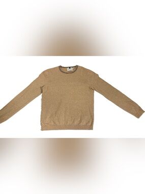 Vintage Topman Sweater Mens Size M Beige Pullover Quarter Button Made Italy